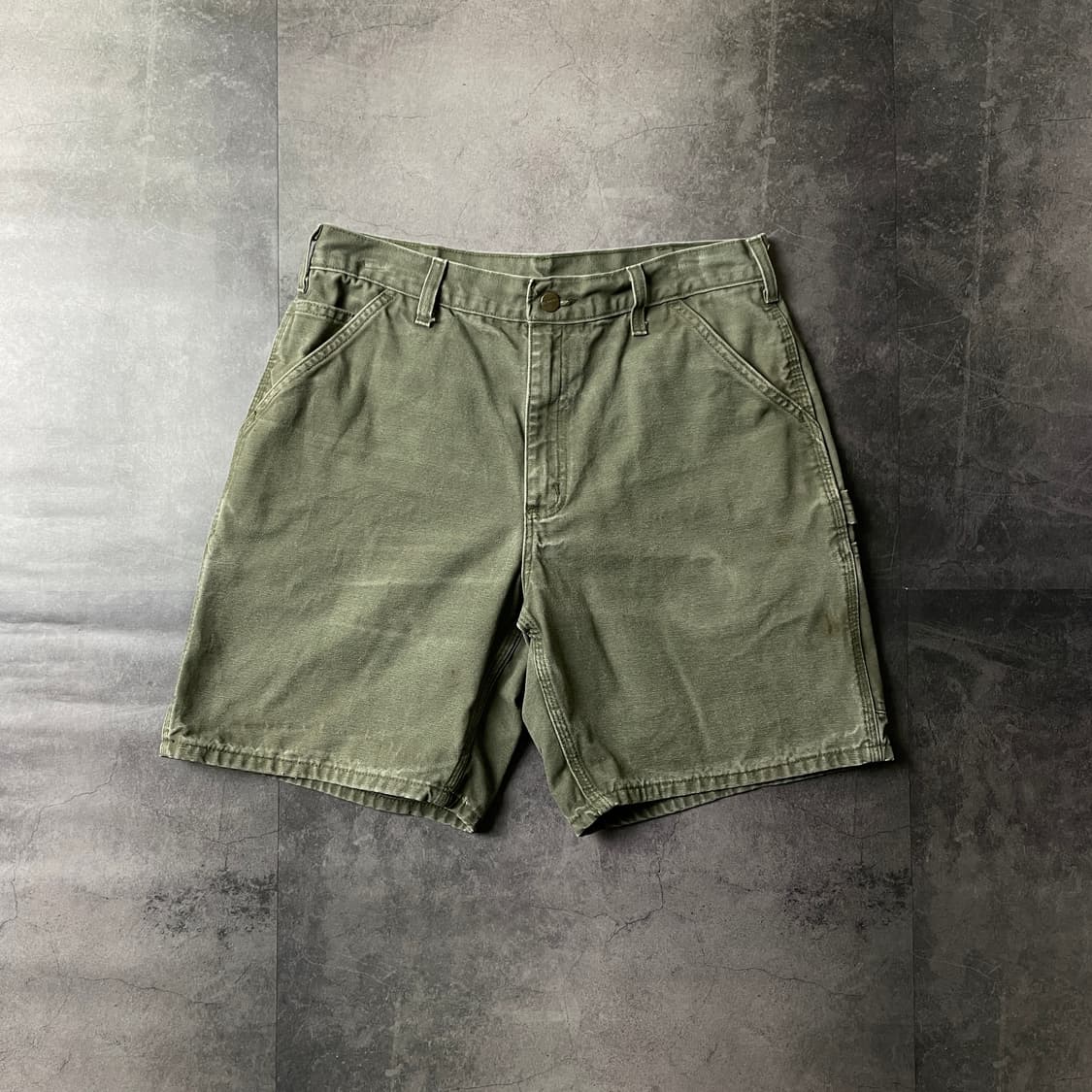 CARHARTT 칼하트 빈티지 카키 카펜터 쇼츠 상품이미지1