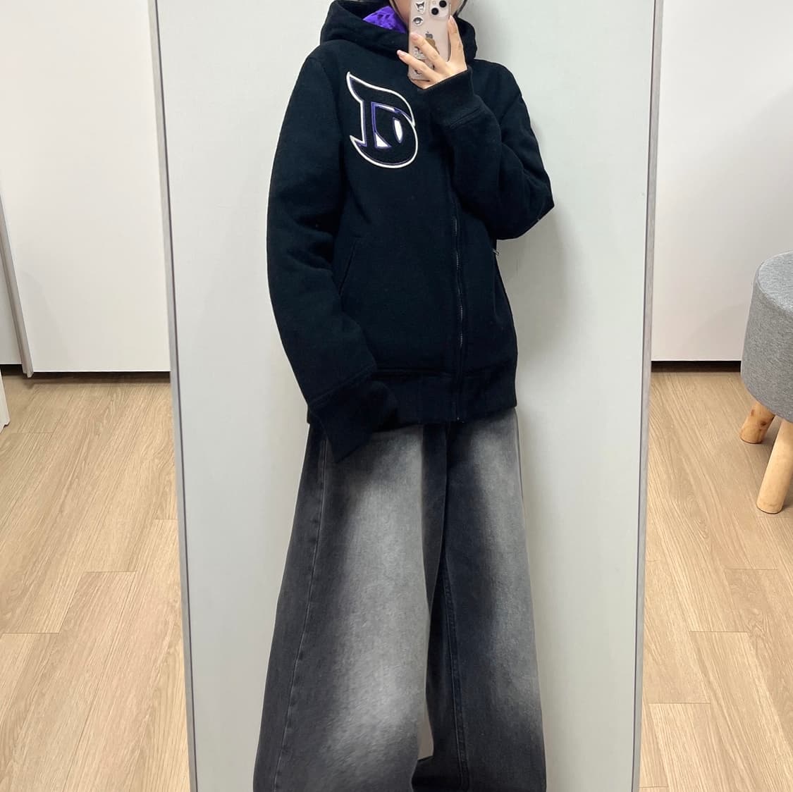 오니츠카타이거 00s 울 헤링턴 누빔안감 후드 자켓 상품이미지1