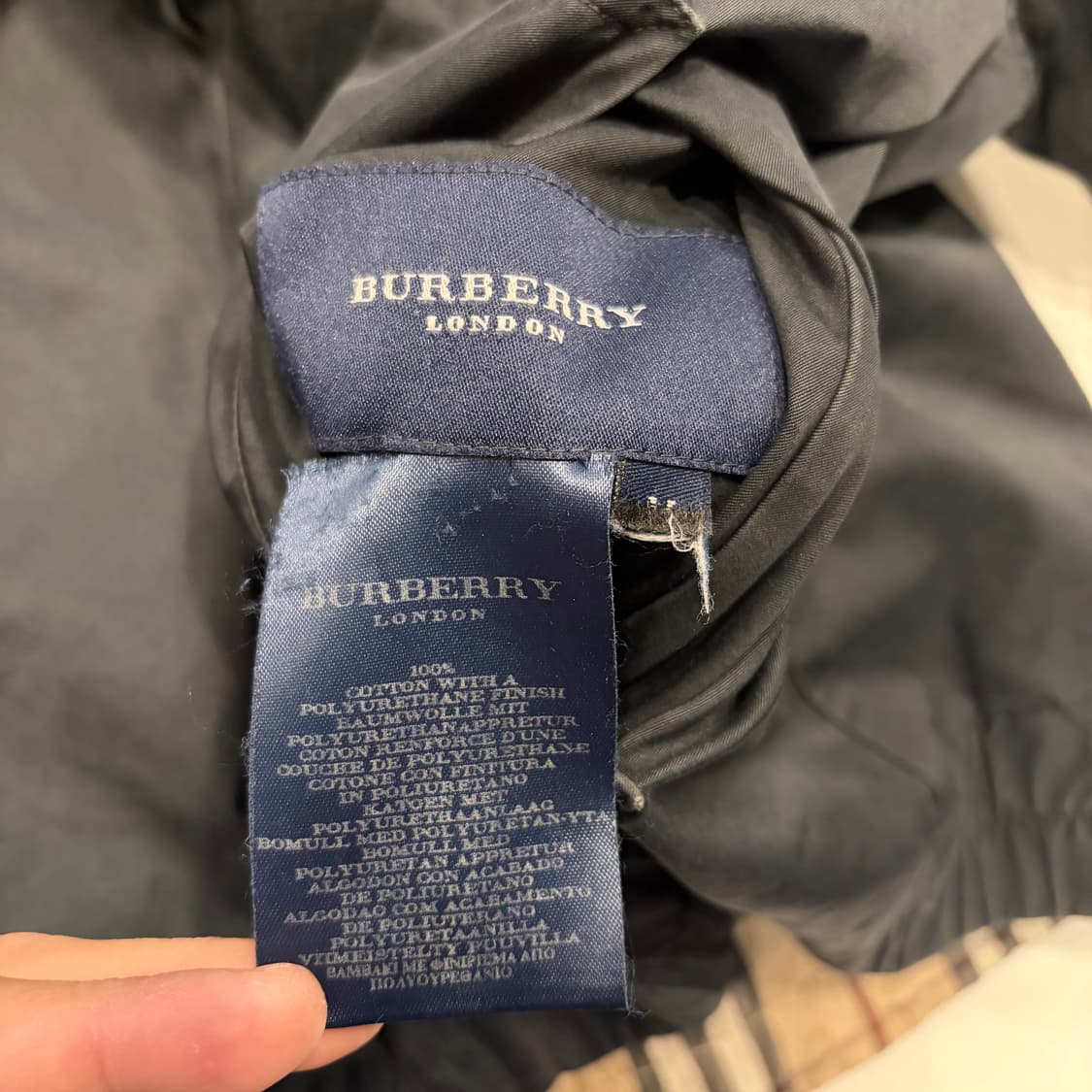 [M] 버버리 리버시블 노바체크 블랙 해링턴 자켓 B820 상품이미지7