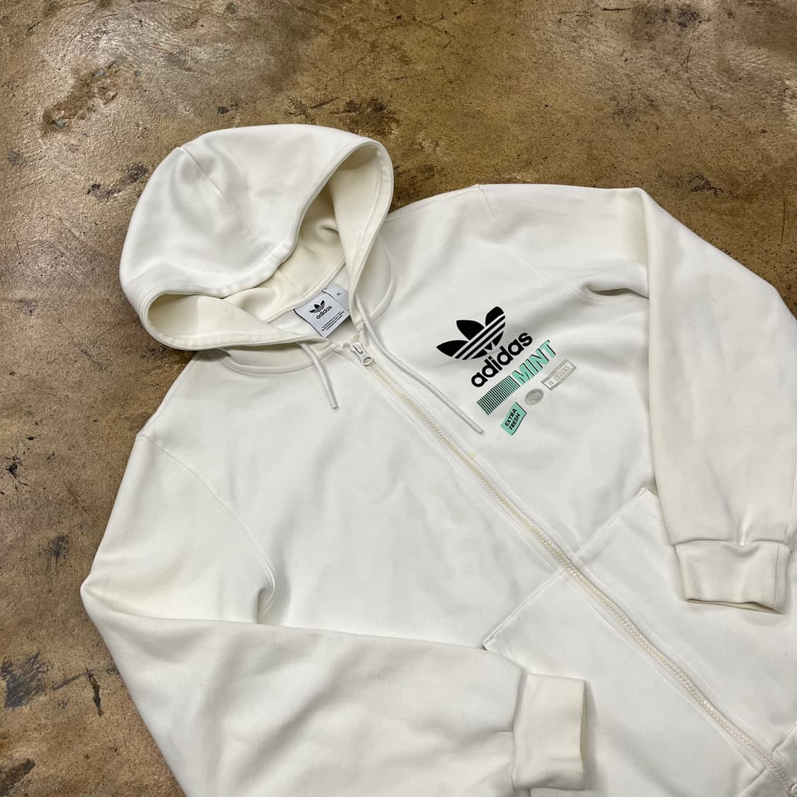 [정품/XL] 아디다스 민트 그래픽 화이트 후드집업 b16 상품이미지1