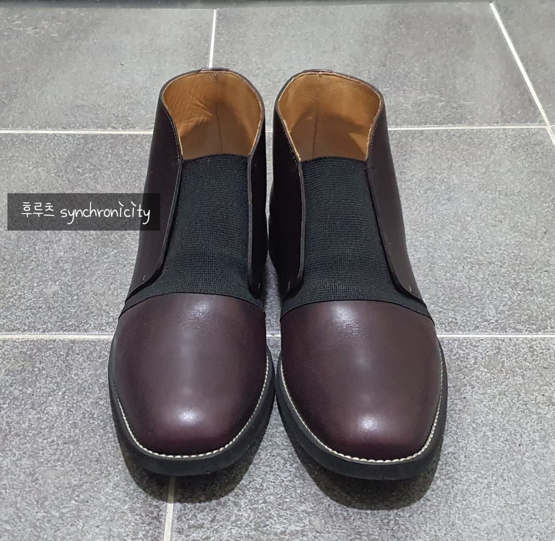 마르지엘라 밴딩 부츠 42 버건디 상품이미지2