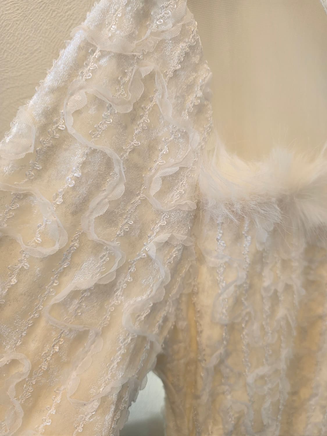 레이스트리밍 레빗퍼장식 파티원피스 상품이미지3