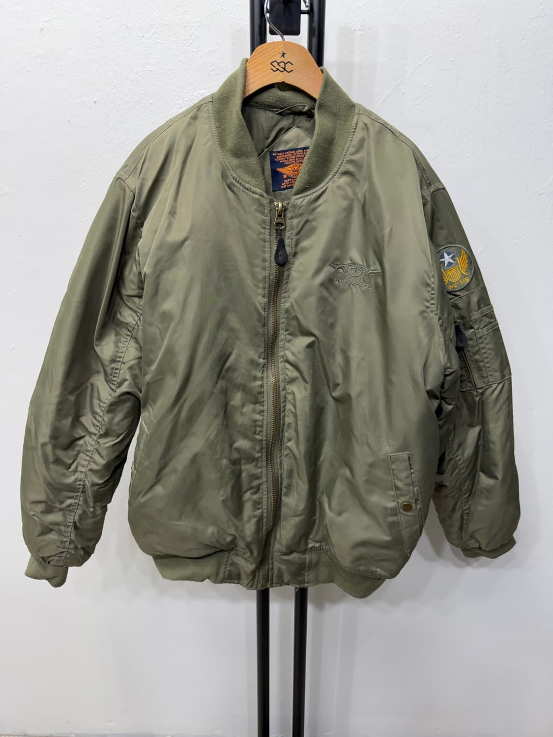 정품) USAIRFORCE 항공 MA-1 자켓 카키 XL 상품이미지1