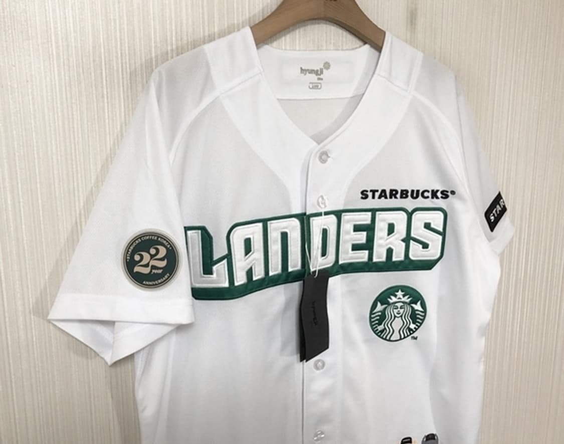 (2) KBO SSG랜더스X스타벅스22주년 한정유니폼/져지 100 상품이미지6