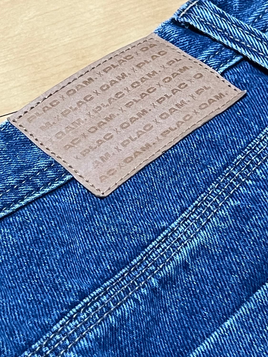 Plac x oam 콜라보 더블니 데님팬트 35 상품이미지7