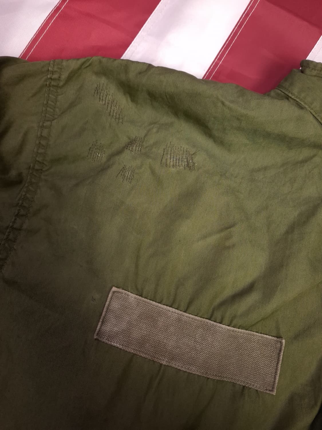 오리지날 미군 M-65 개파카 후드 양털 라지사이즈 풀셋트 상품이미지7