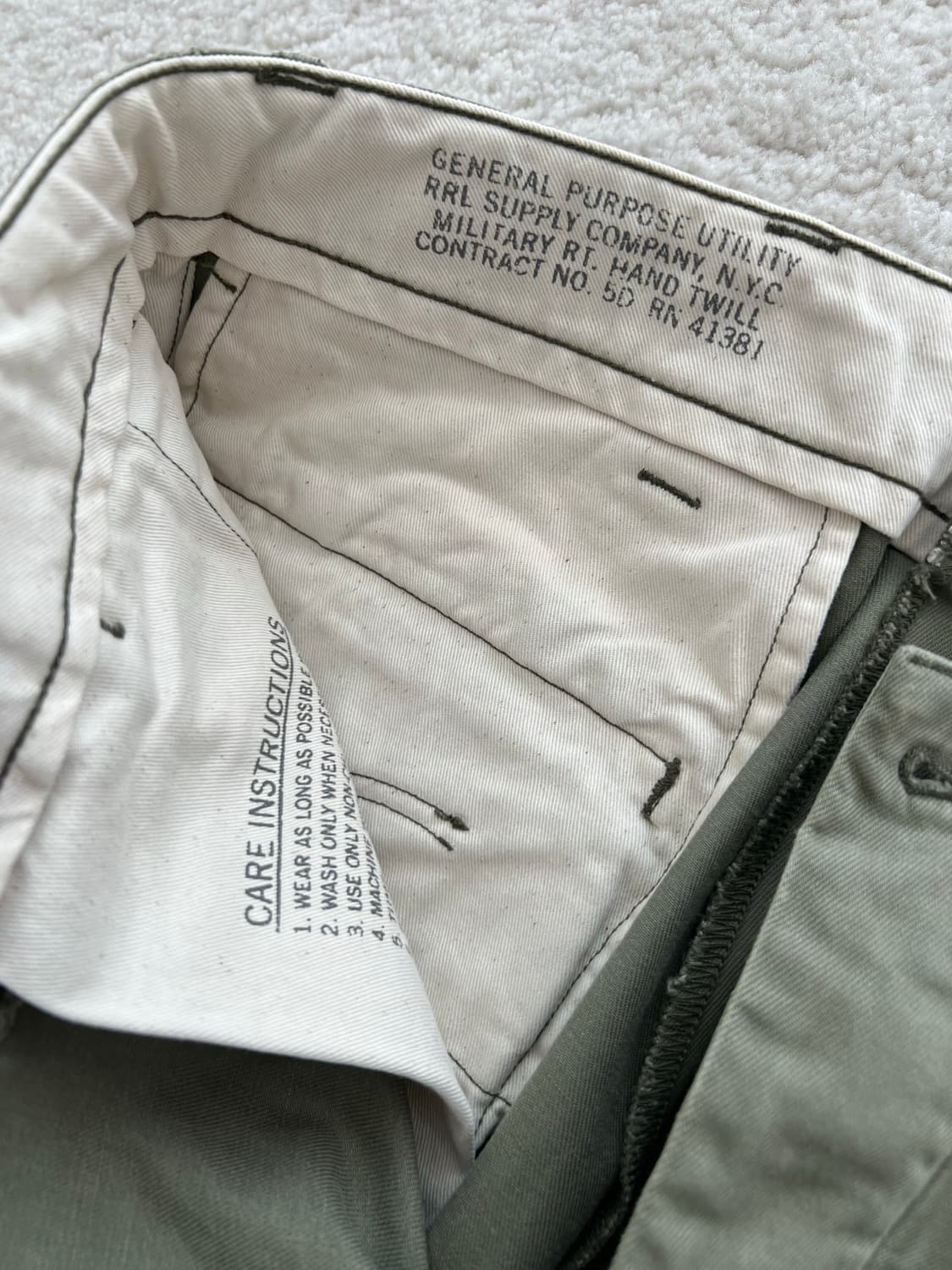 더블알엘 오피서 치노 카키 상품이미지5