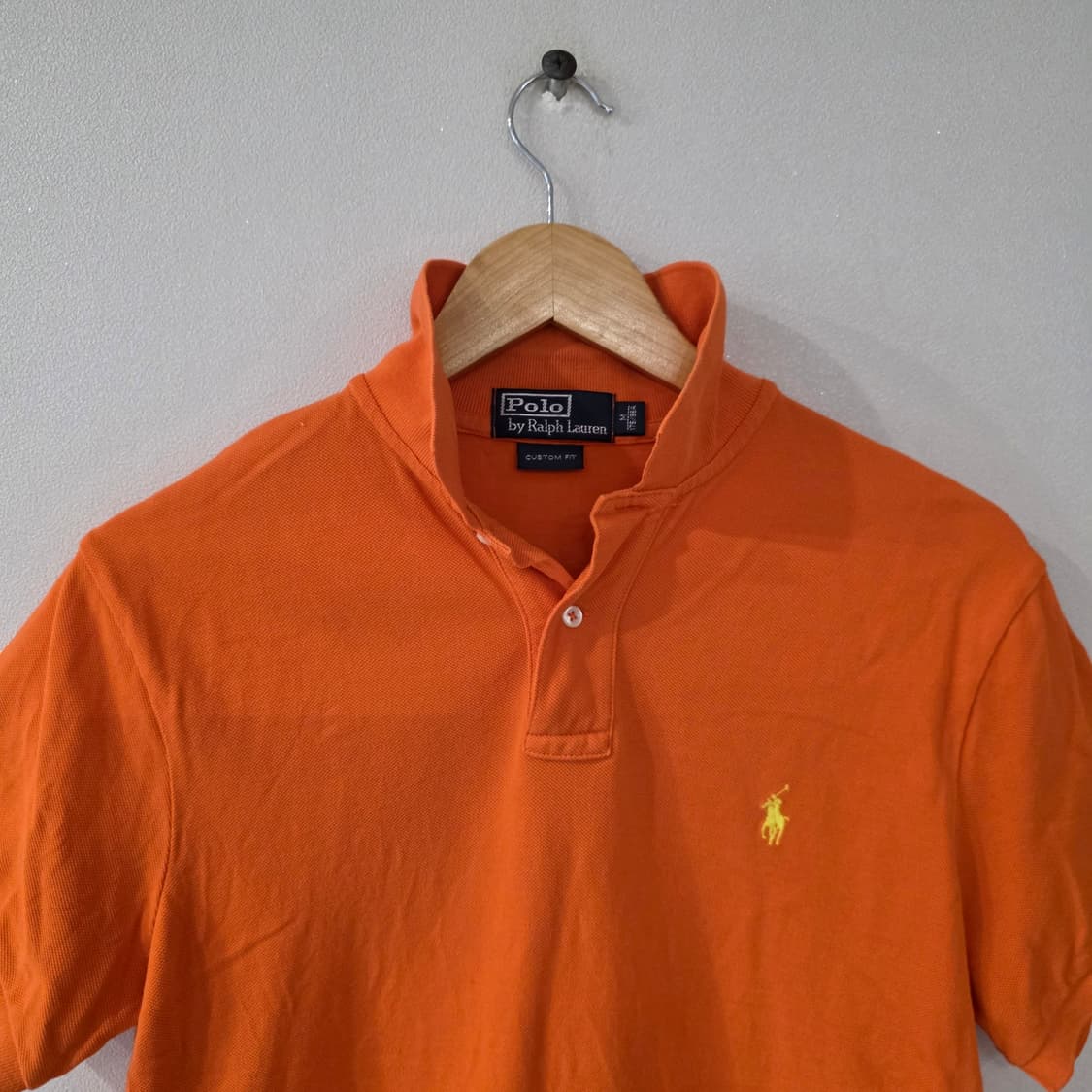폴로 랄프로렌 오렌지 커스텀핏 반팔 카라티 M 상품이미지3