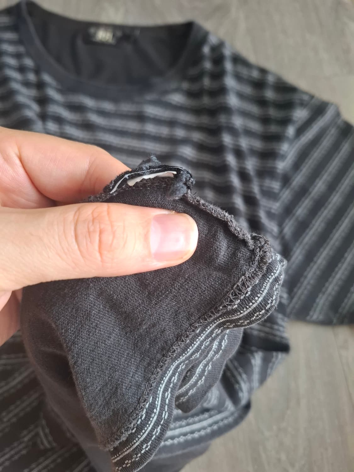 XL RRL 인디고 자카드 스트라이프 반팔 티셔츠 상품이미지6