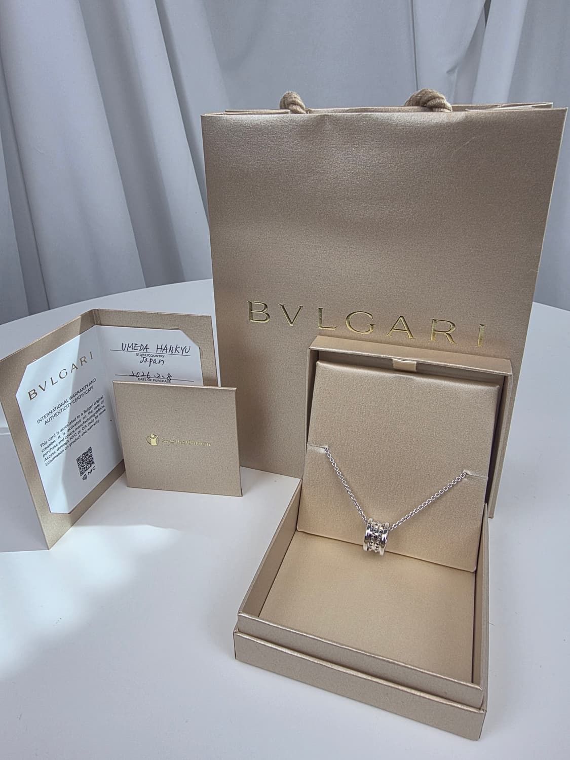 (새상품) 불가리 세이브더칠드런 실버 목걸이 상품이미지1