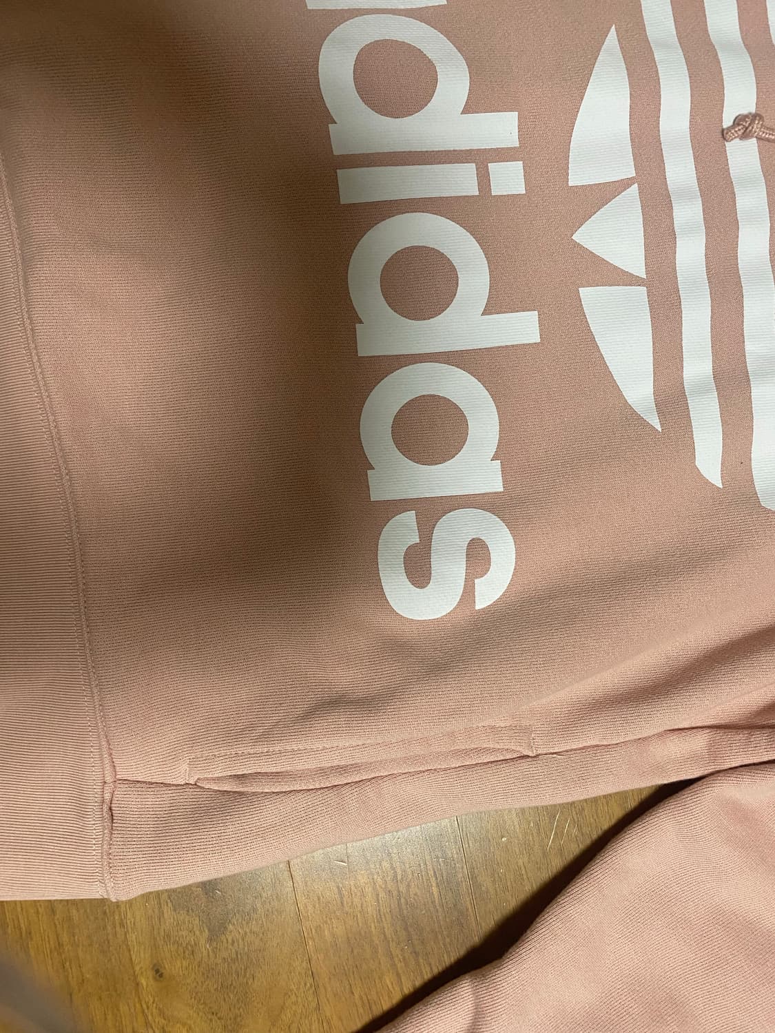 아디다스빅로고 연핑크 후드티 M 상품이미지3