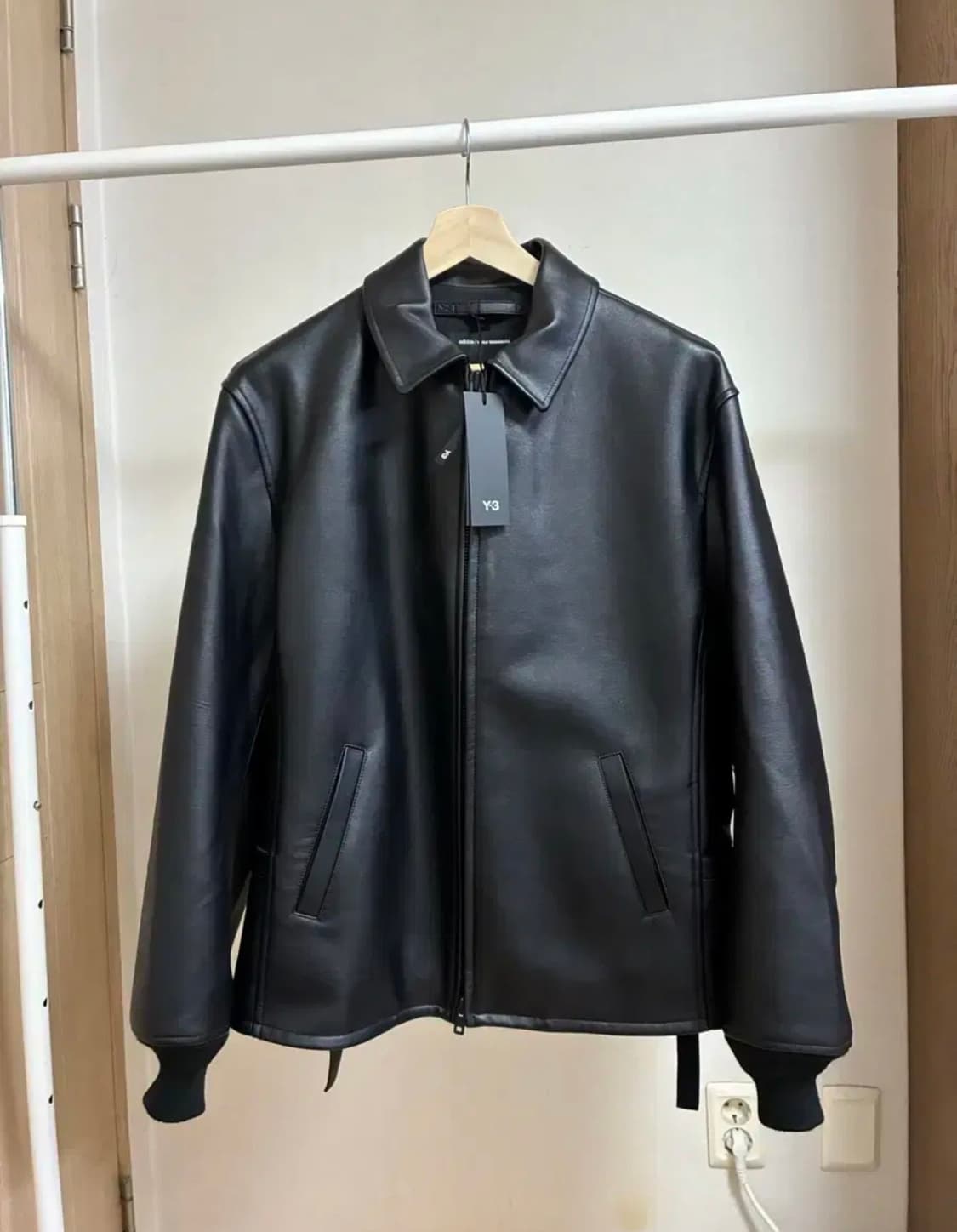 [M]Y-3 싱글 레더자켓 블랙 상품이미지2