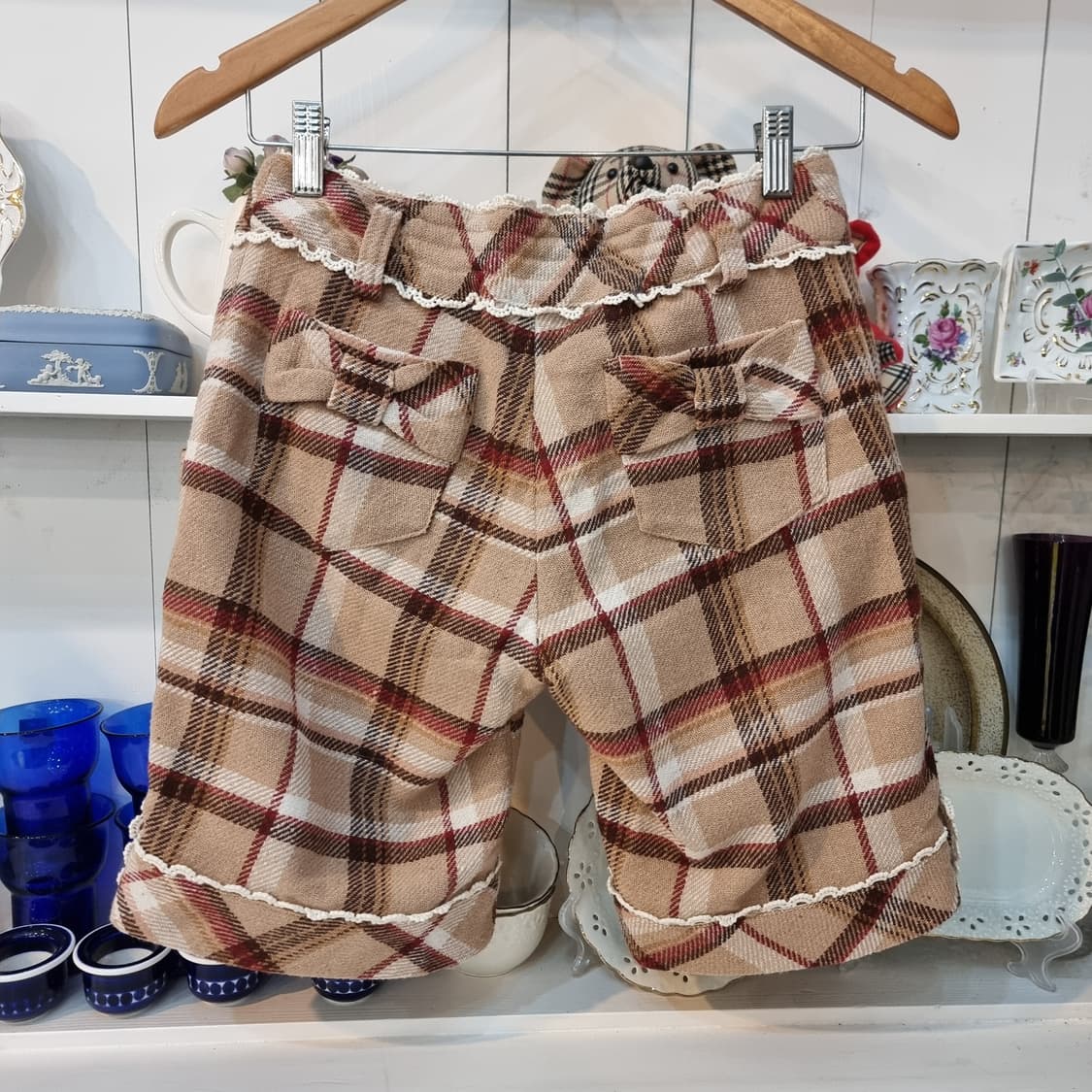 LIZ LISA 리즈리사 체크 레이스 미들팬츠 상품이미지3