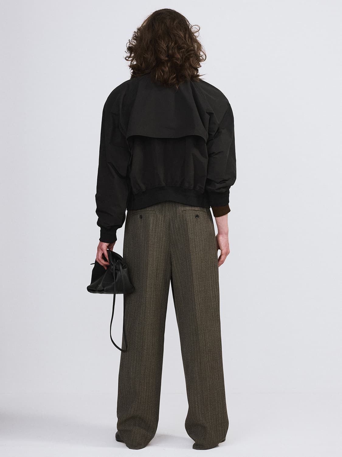 렉토 26SS 크롭 헤링턴 점퍼 자켓 블랙 상품이미지4