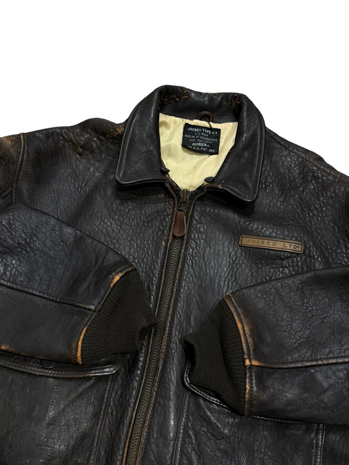 Avirex 아비렉스 카우레더 A-2 자켓 상품이미지2