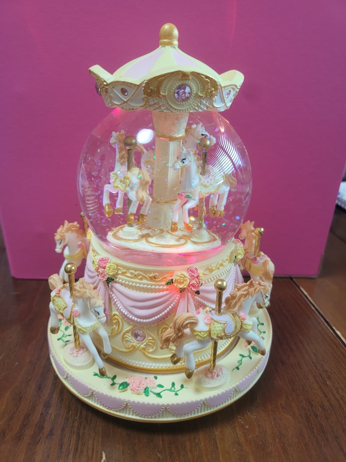 스노우볼 무드등 태엽 천공의성 라퓨타 하울의움직이는성 회전목마 자장가 오 상품이미지5