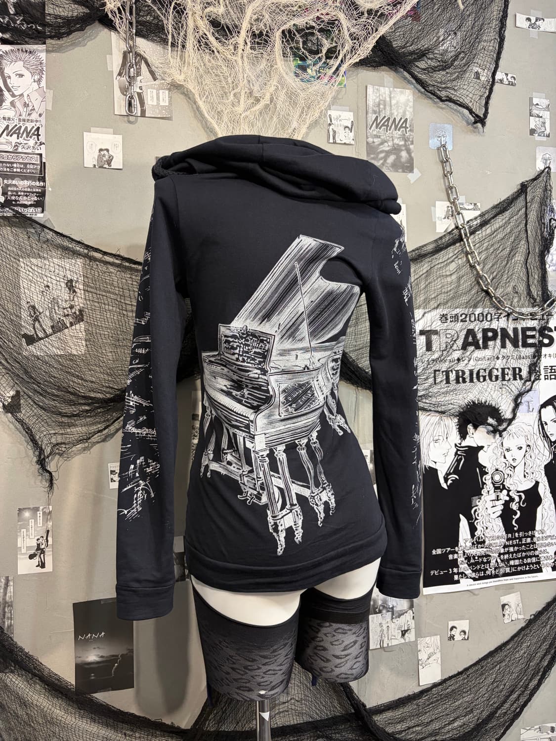 00‘s rope detail Printing hoodie zip up 상품이미지8