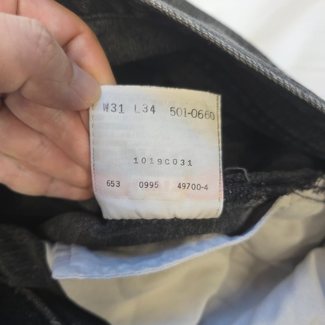  [W31L34]90s 리바이스 USA 501 블랙 흑청 데님팬츠 상품이미지5