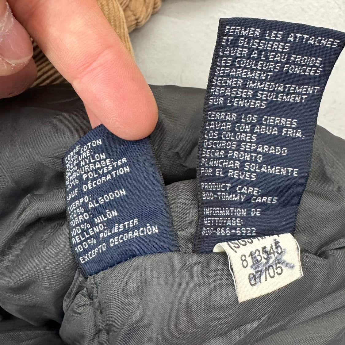 타미힐피거 코듀로이 푸퍼 패딩 베이지 상품이미지7