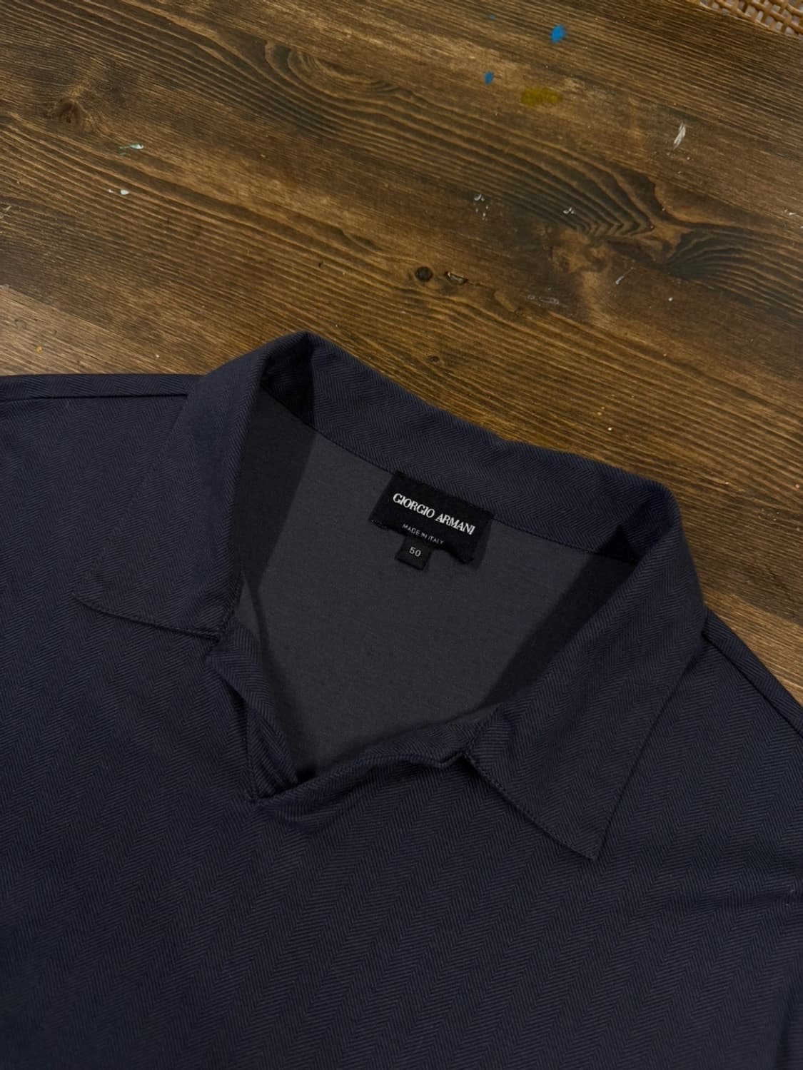 조르지오 아르마니 블랙라벨 오픈칼라넥 티셔츠 100 상품이미지5