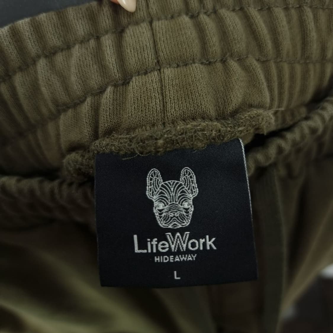 [라이프워크] 로고 자수 나일론 도킹 후드 조거 스웻 셋업 M18868 상품이미지7