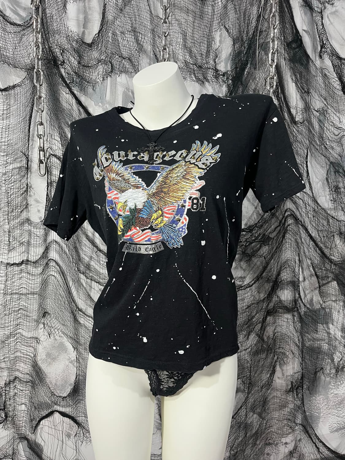 Rock eagle stud printing top 상품이미지1