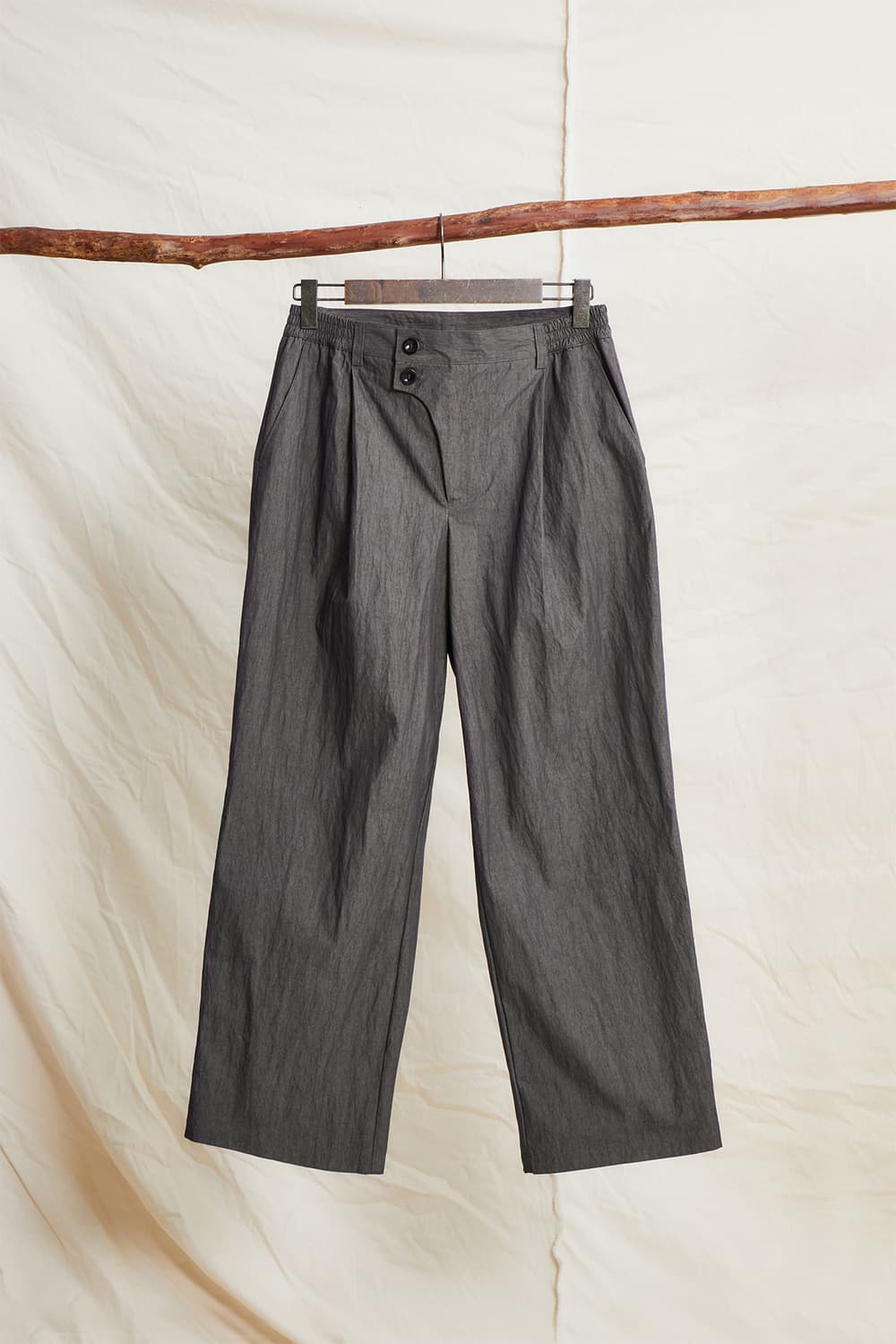 [2] 나아나나 커브드 라인 점퍼 셋업 차콜 브라운 상품이미지4