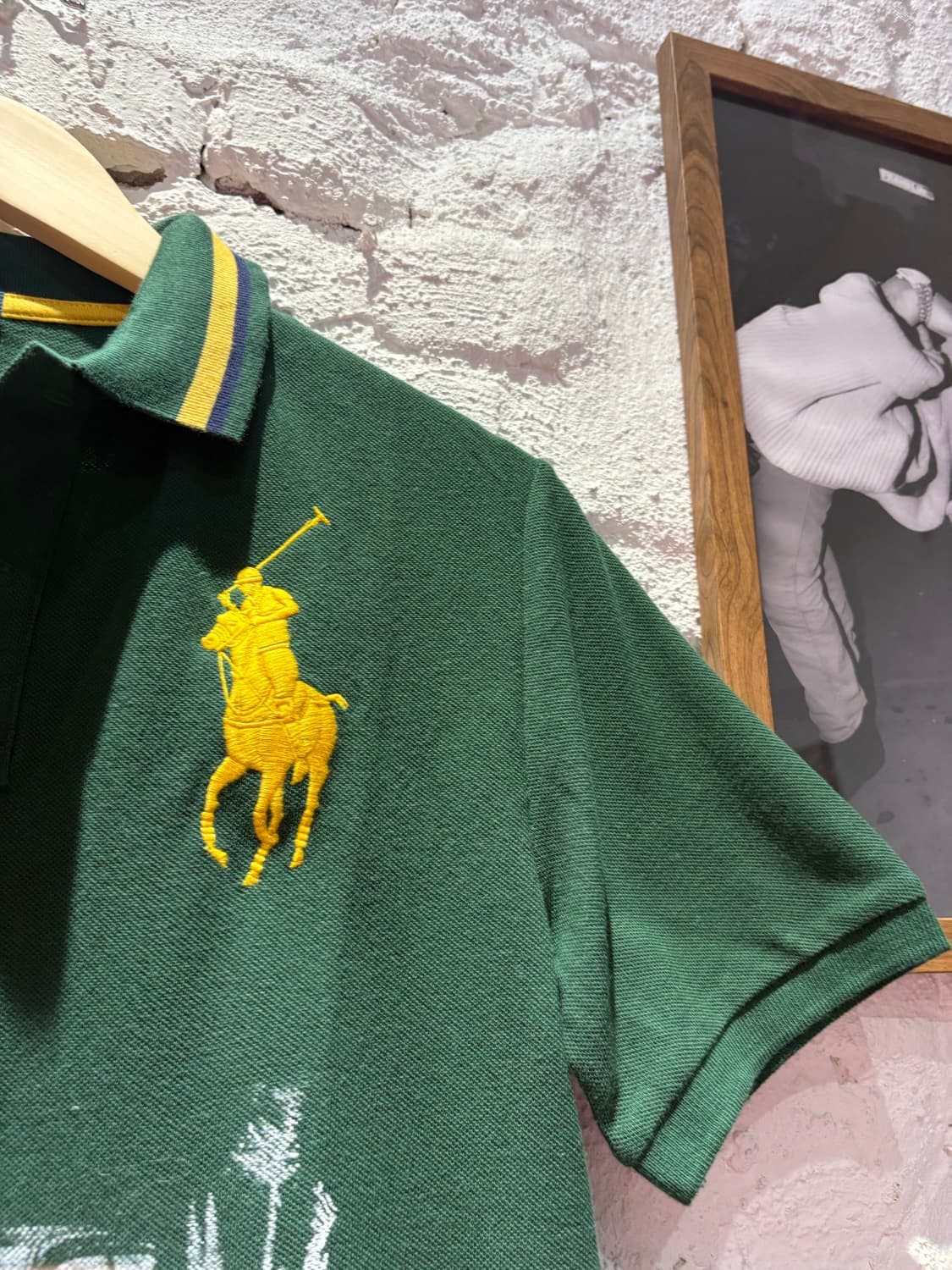 새상품) 폴로 빅포니 프린팅 커스텀 카라반팔티셔츠 상품이미지5