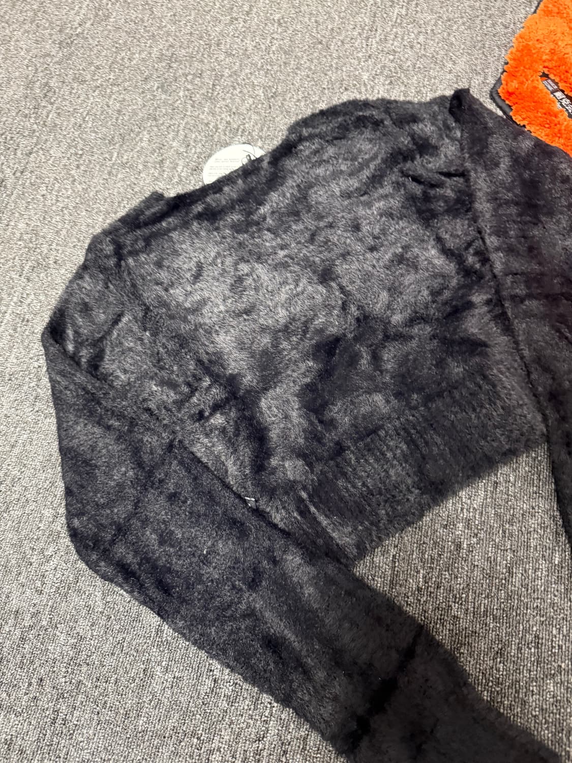 [ONE SIZE] 더 미스테리어스 호텔 크롭 퍼 가디건 블랙 상품이미지7