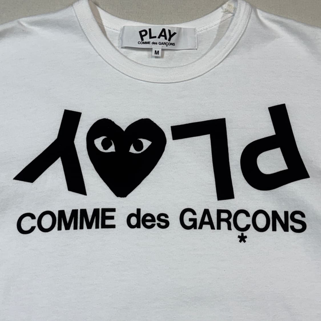 M) 꼼데가르송 플레이 숏 슬리브 반팔 티셔츠 정품 상품이미지4