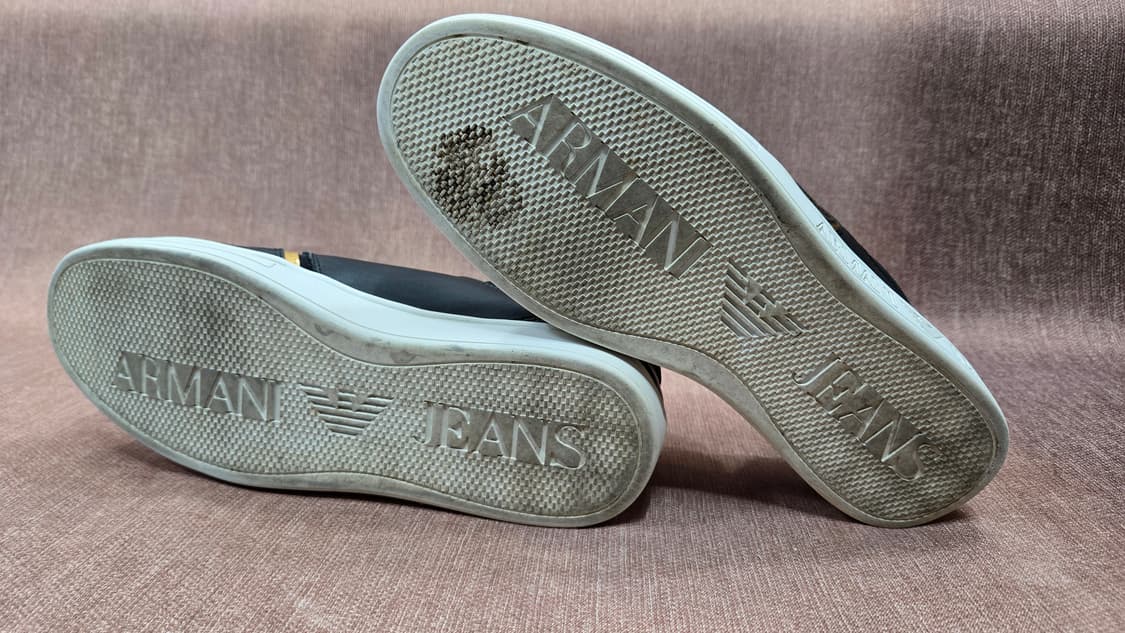 아르마니 270mm-  진스 블랙  골드 색상 스니커즈 상품이미지6