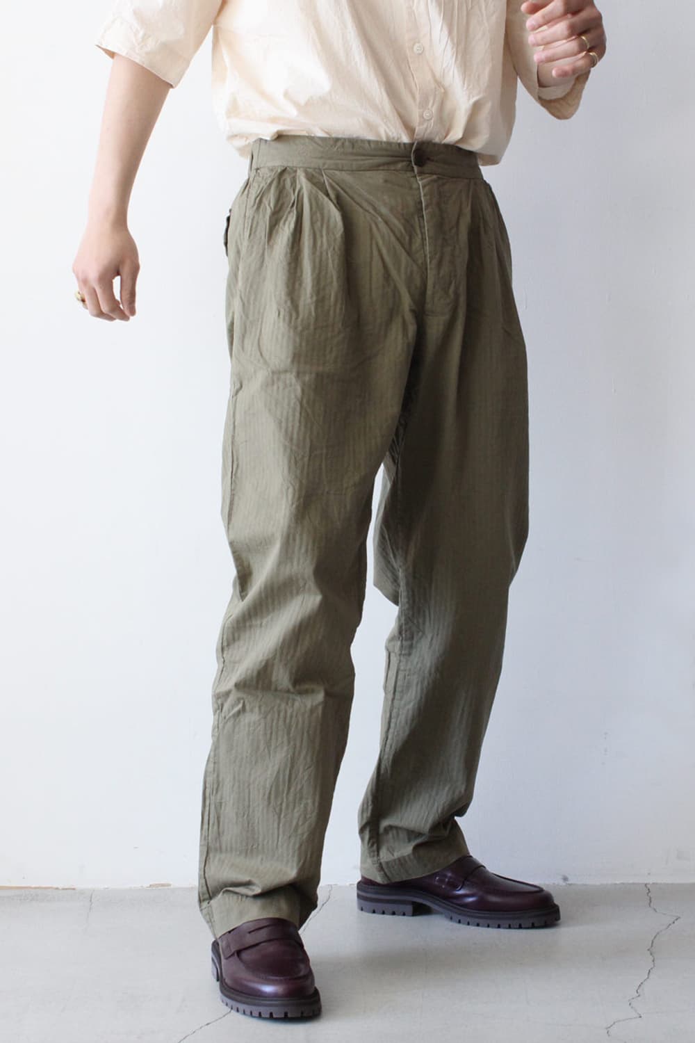 CASEYCASEY 케이시케이시 파비아노 팬츠 왁스 카키 L사이즈 상품이미지2