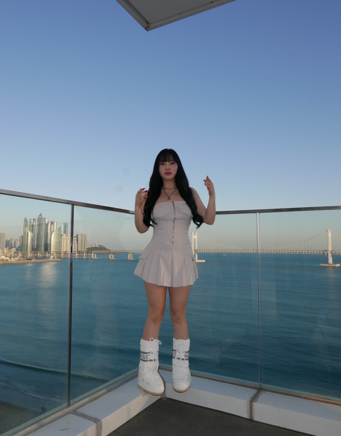 연그레이 카고 원피스 상품이미지2