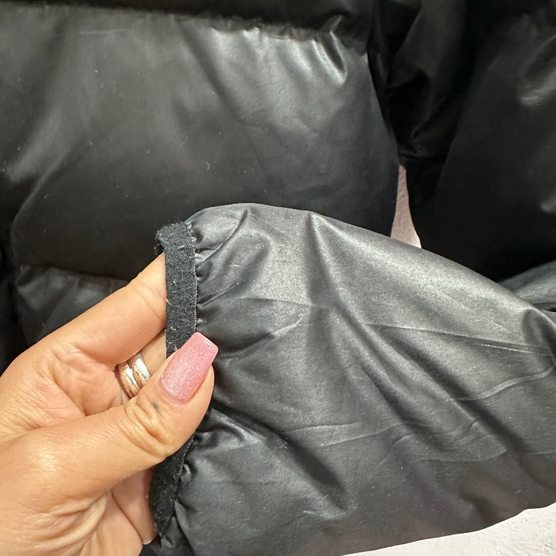 베어USA 퍼 트리밍 리버서블 크롭 패딩M 상품이미지4