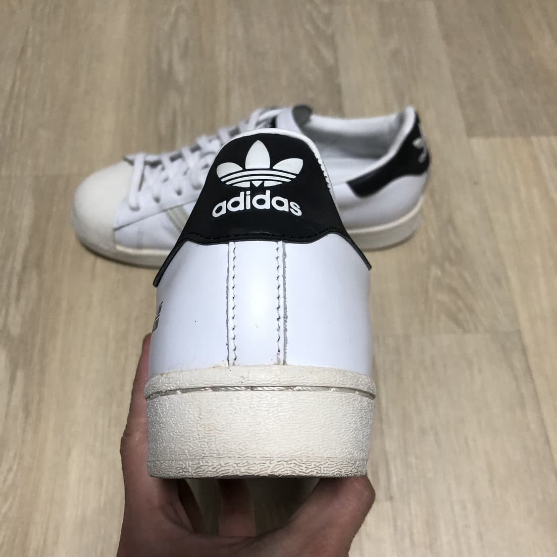 (265) 아디다스 adidas 리얼레더 슈퍼스타 화이트 265 상품이미지6