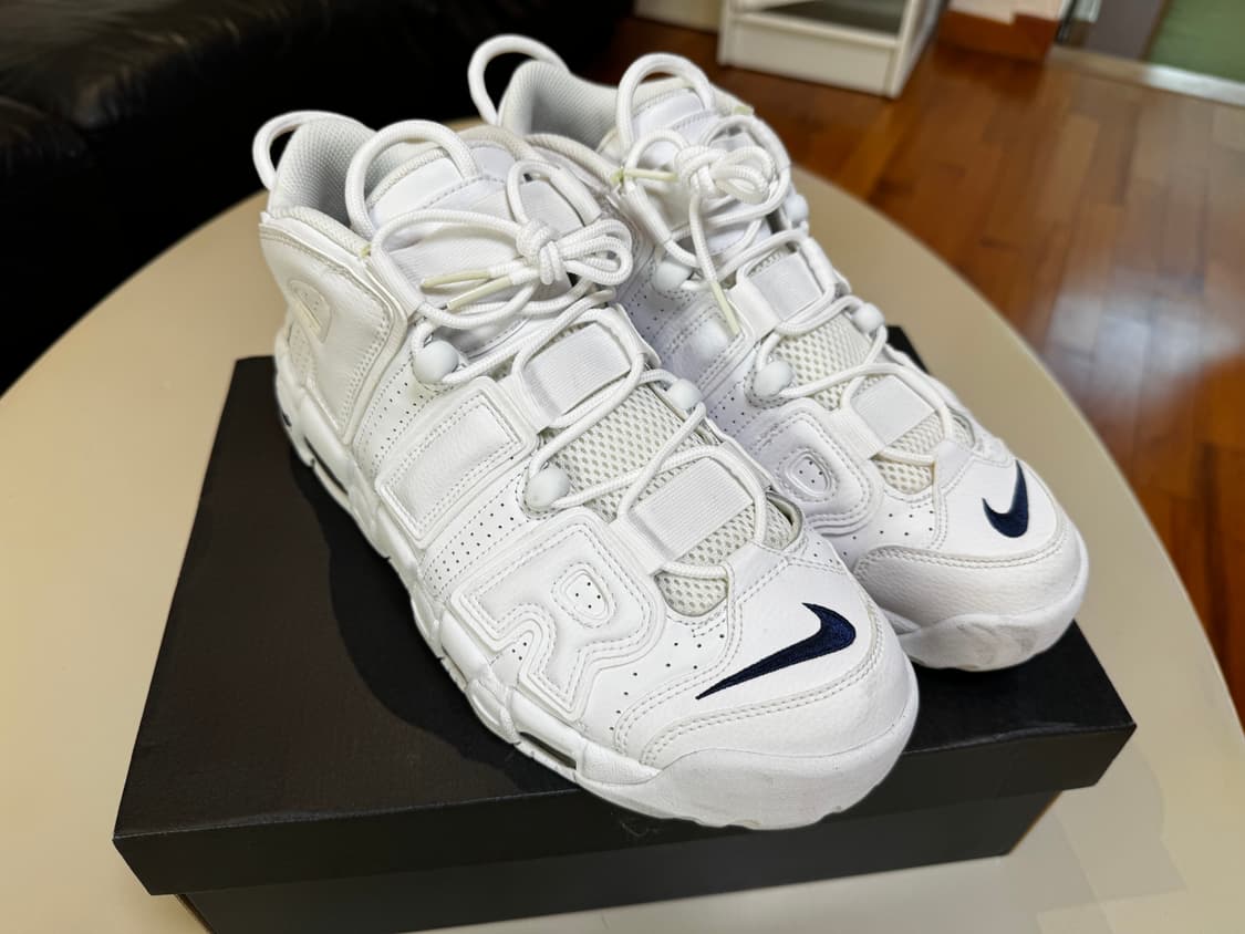 정품 나이키 에어 모어 업템포 흰흰네이비 280 새상품 쿨거시 30 상품이미지3