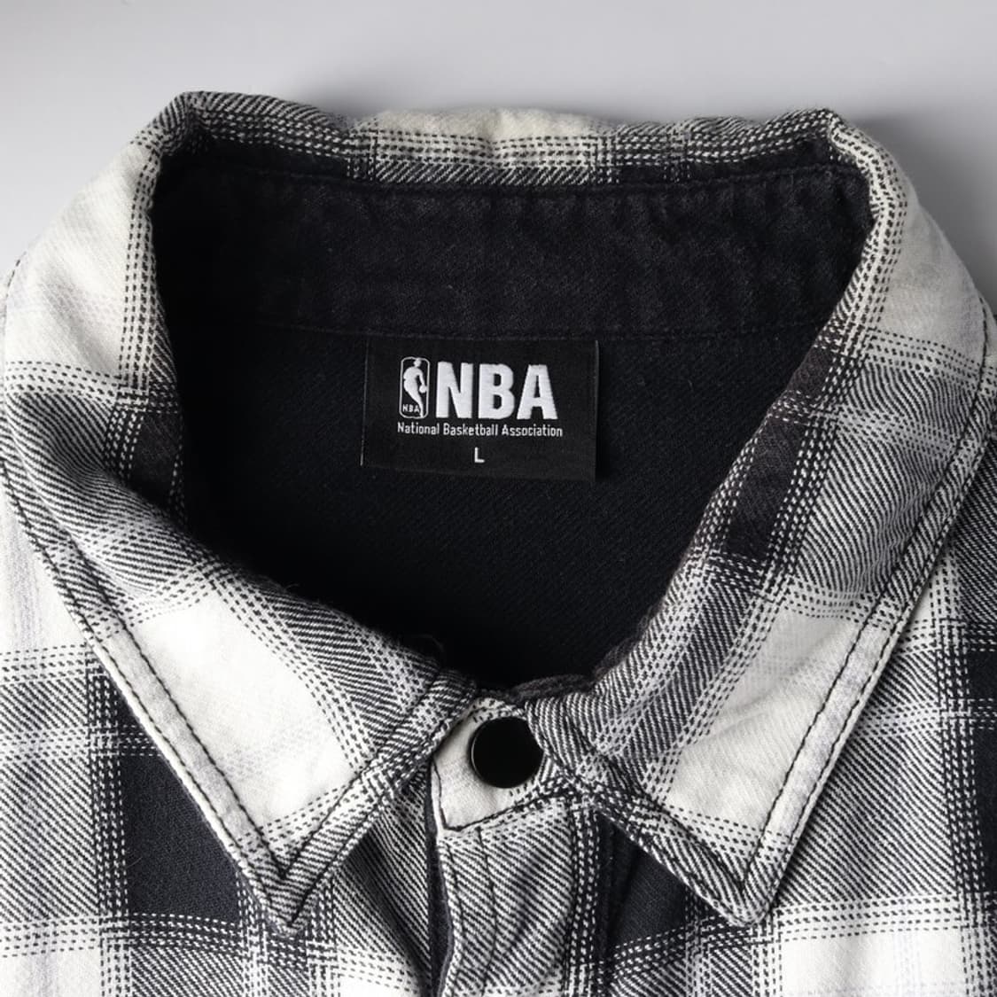 NBA 시카고 불스 모노톤 체크 셔츠 L 상품이미지5