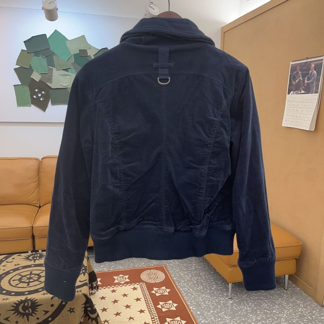 빈티지 캐주얼시크 프린세스 라인 드레이프 벨벳 자켓 90 C08566 상품이미지4