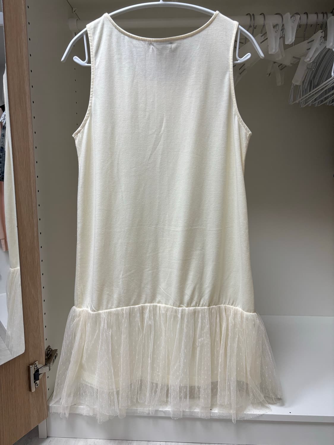 아이보리 레이스 도트 나시 원피스 M 모리걸 일브 상품이미지2