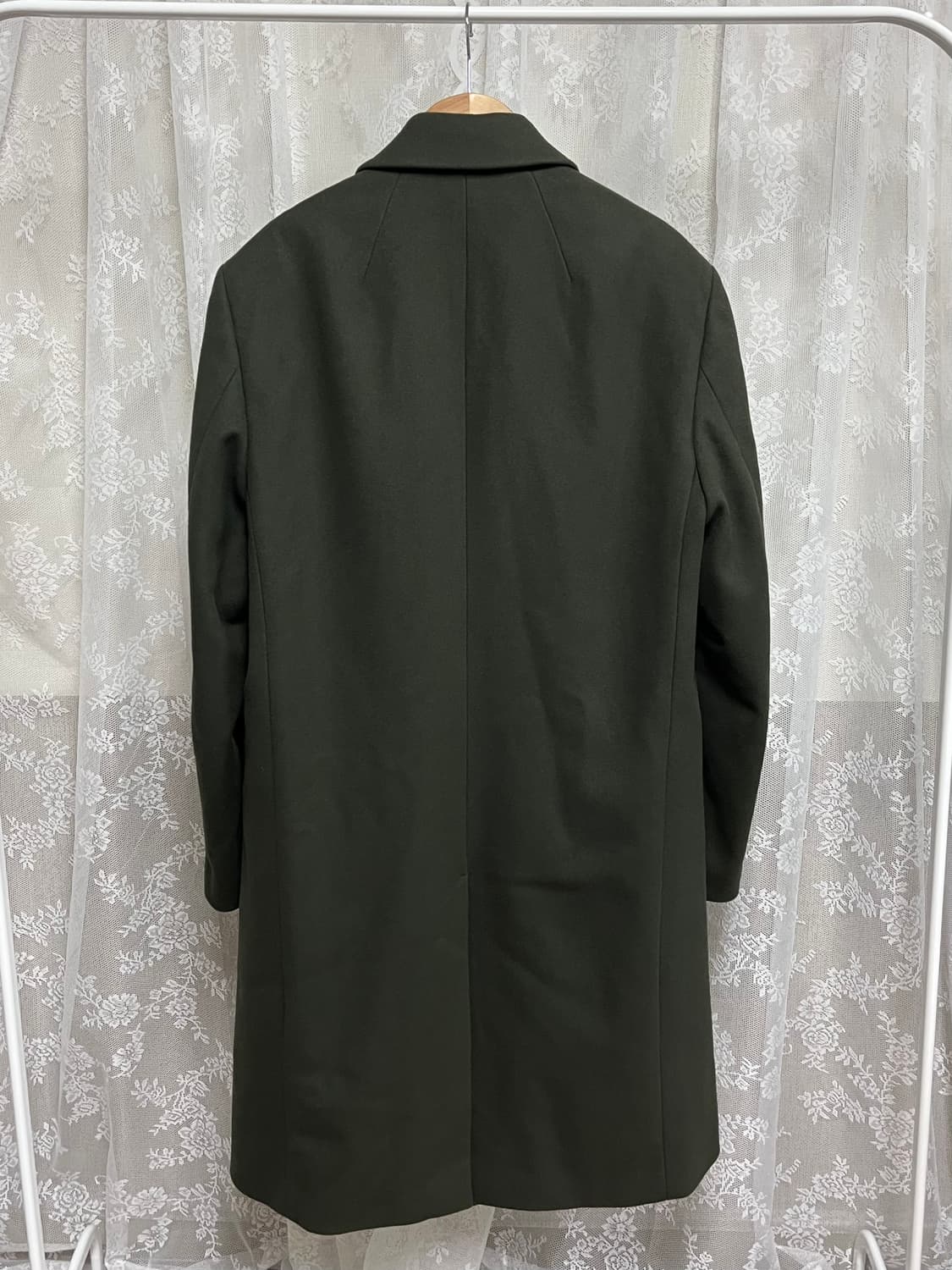 L) 띠어리 Theory 캐시미어 블렌드 코트 그린 상품이미지2