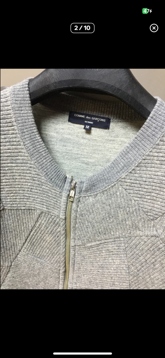 꼼데가르송 옴므 울 패치 집업 상품이미지2