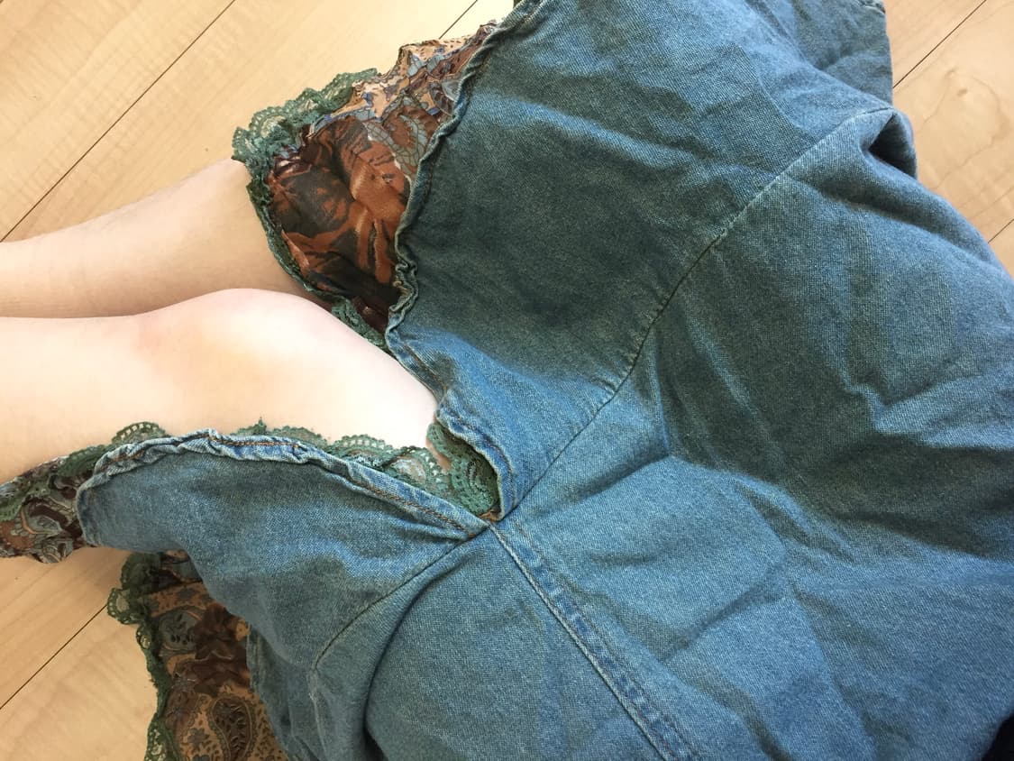 빈티지 워싱데님스커트 상품이미지3