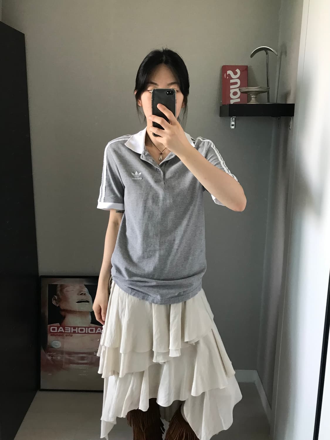 아디다스 트레포일 사이드라인 그레이 카라티 상품이미지3