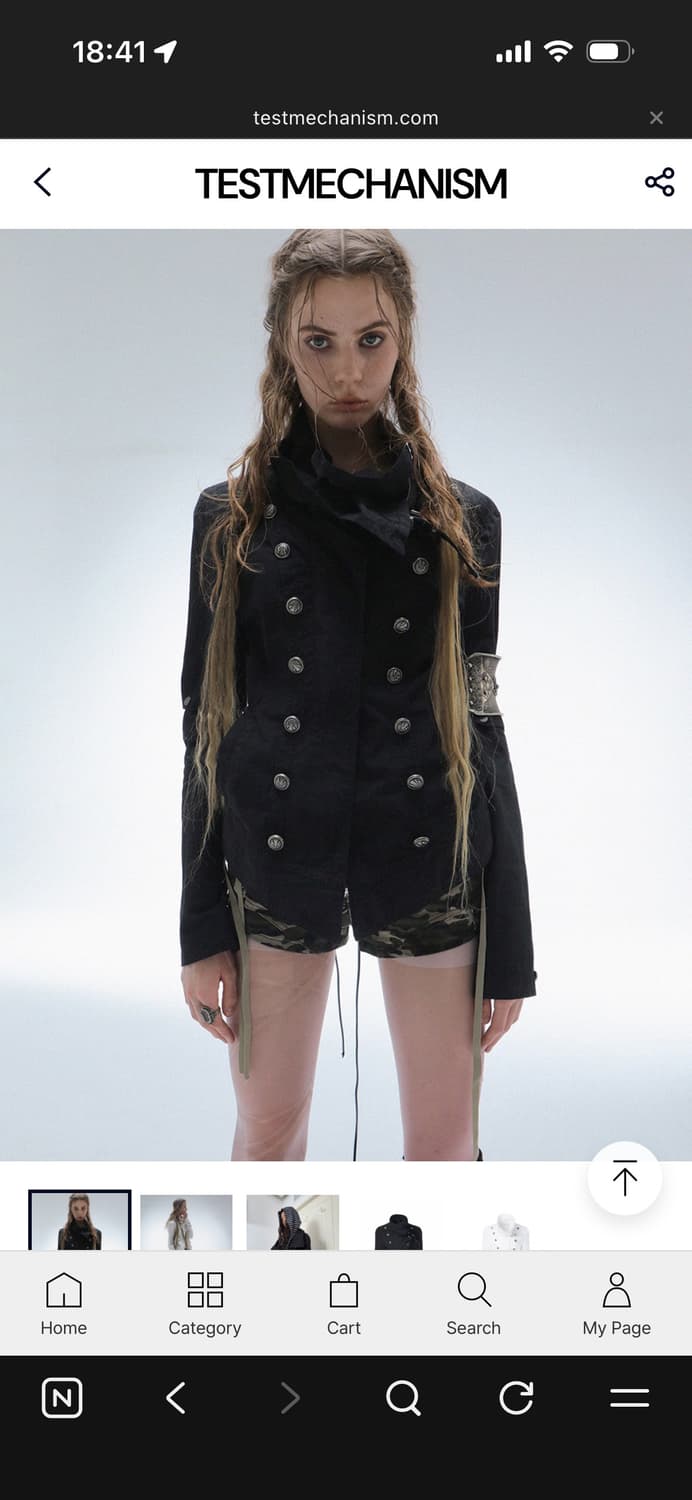 하이넥 메탈 버튼 재킷 상품이미지3