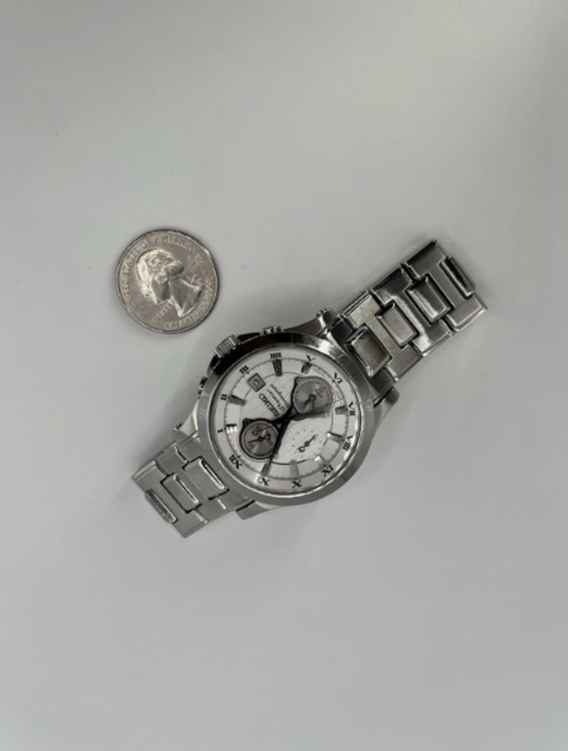 [정품] Seiko 세이코 프리미어 크로노그래프 실버 다이얼 시계 상품이미지3