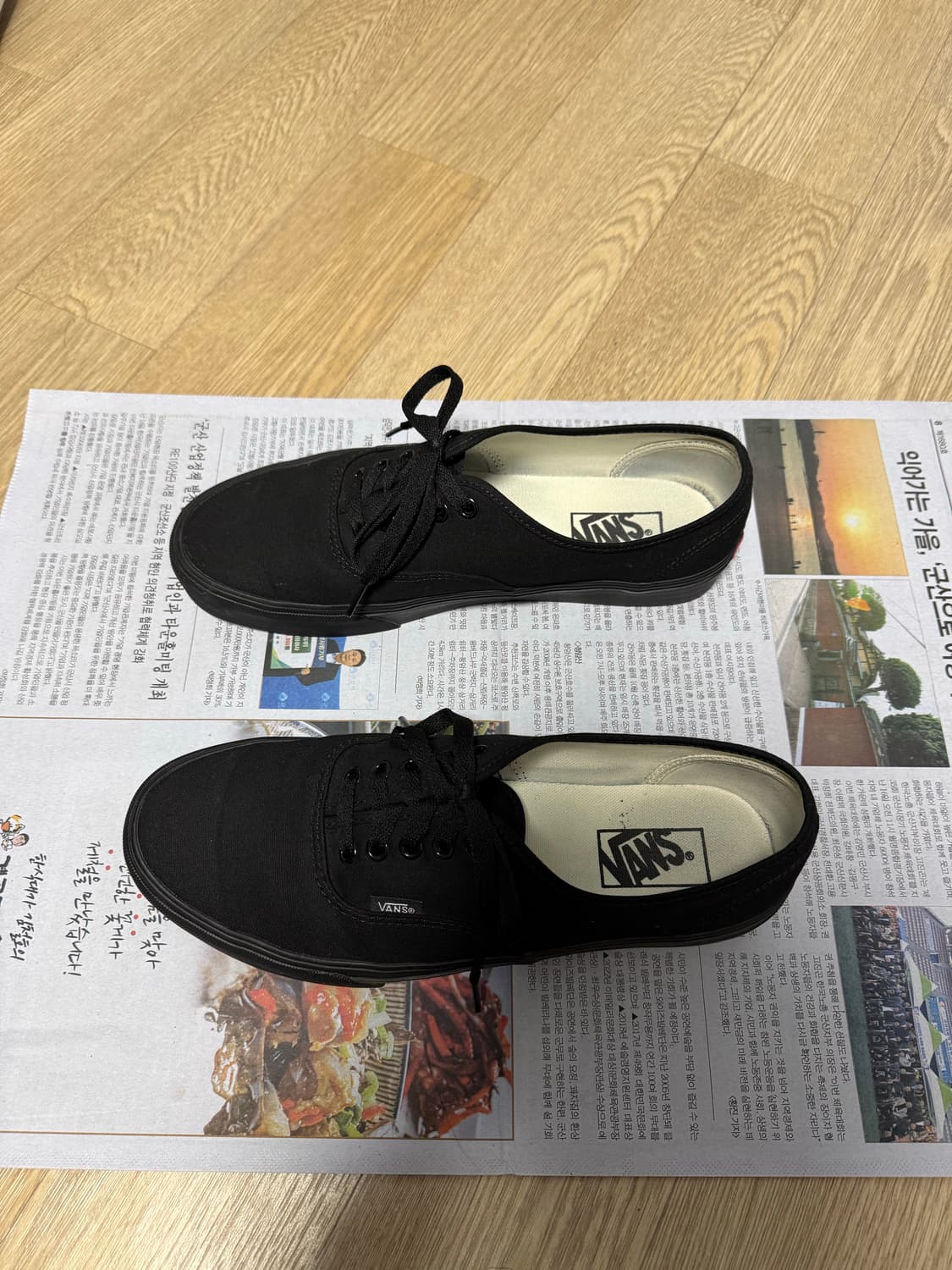 반스 어센틱 캔버스 올블랙 280 상품이미지2
