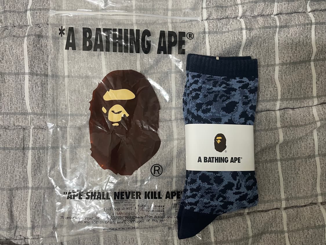 베이프 블루카모 양말 상품이미지1