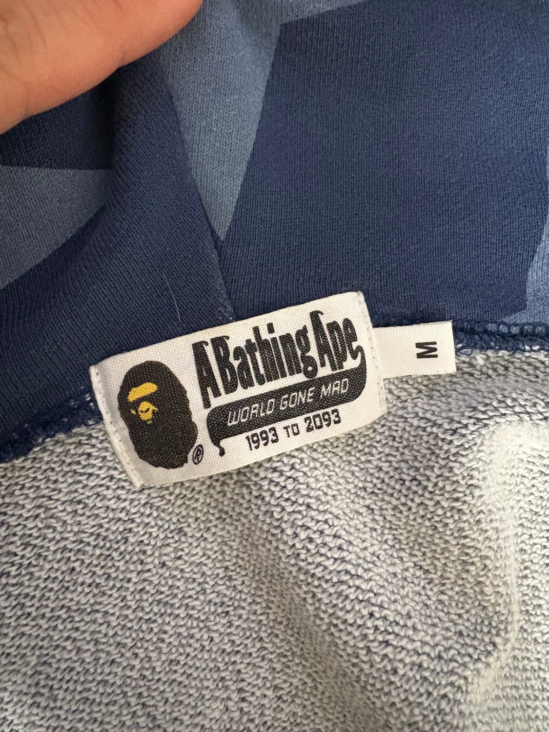 (M) 베이프 스타 샤크 네이비 (인디고) 후드집업 상품이미지8