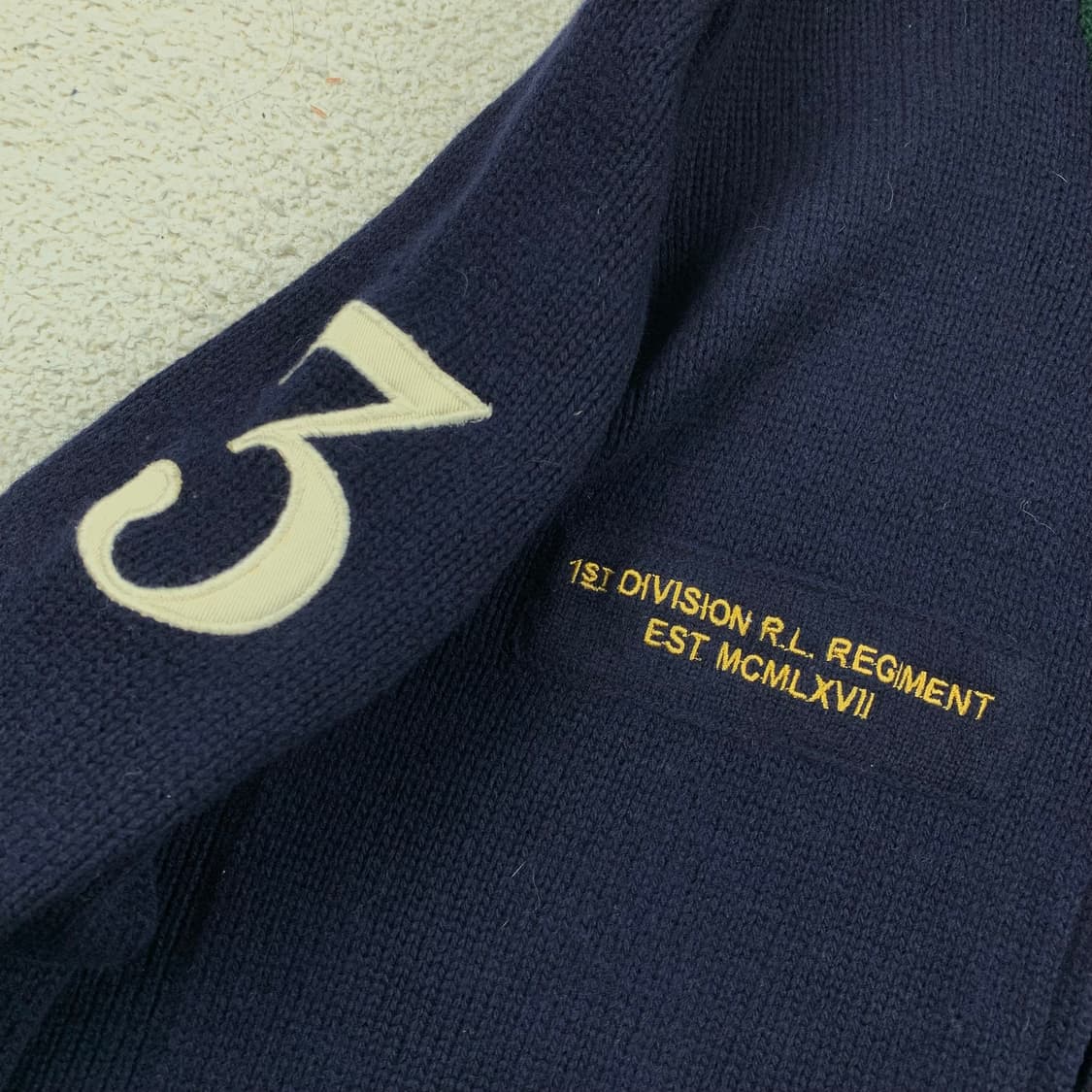 폴로 랄프로렌 빅포니 램스울 2way 니트집업 네이비 상품이미지4