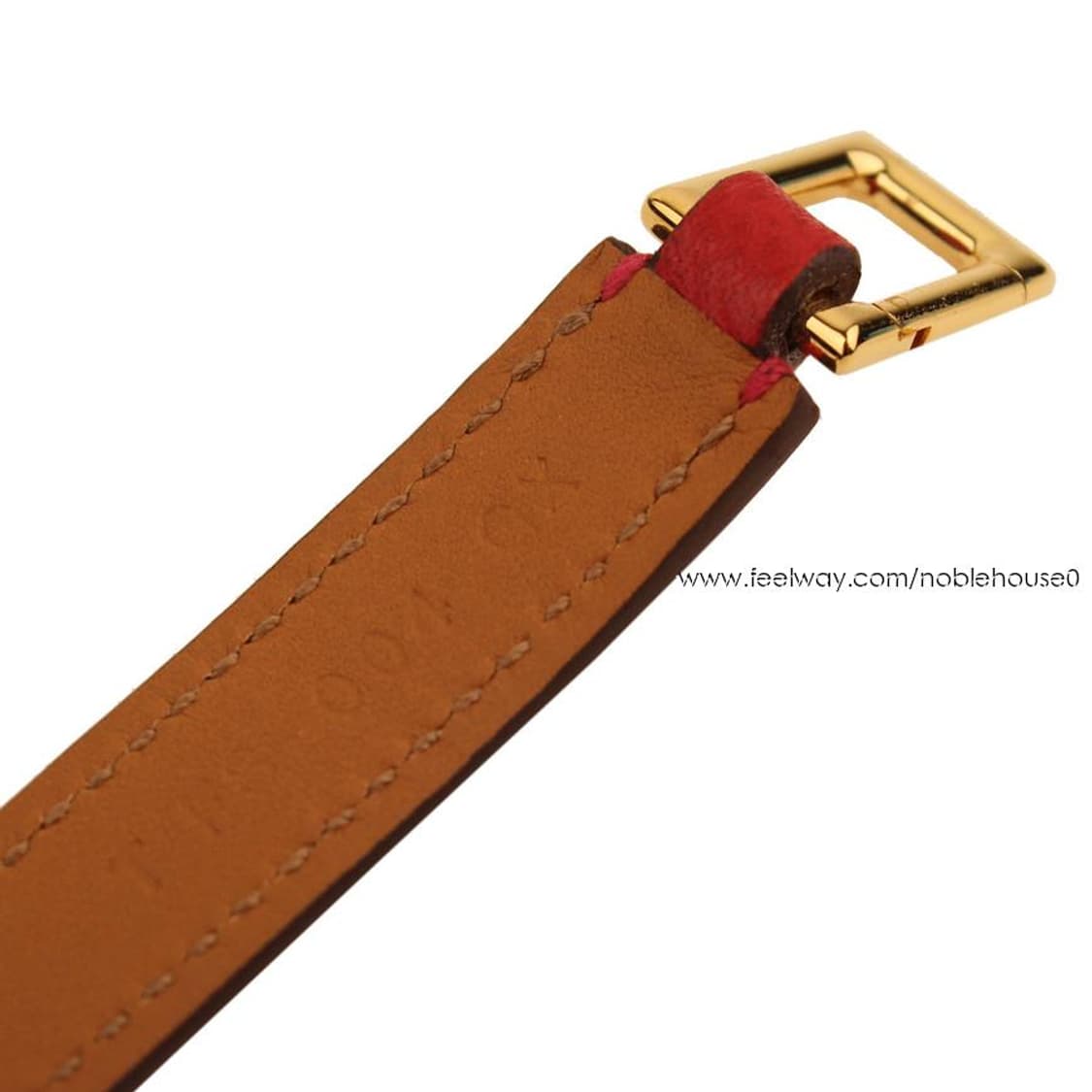 에르메스 메도르 레드 앱송 더블 스트랩 금장 팔찌 XS(T) 상품이미지4